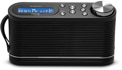 Roberts PLAY10 FM/DAB/DAB+ Digital Portable Radio, Black