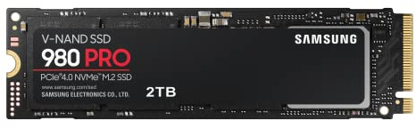Samsung 980 PRO 2TB NVMe PCIe 4.0 M.2 Internal SSD MZ-V8P2T0BW