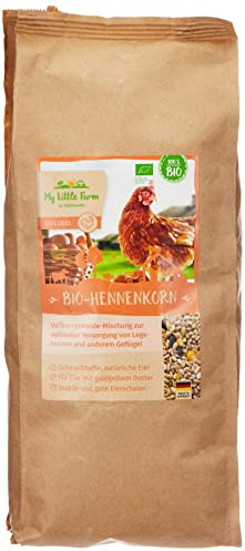My Little Farm Grains de poule bio 2 kg - Nourriture en grains bio pour poules pondeuses et autres volailles - Mélange de grains entiers sains - Riche en substances vitales
