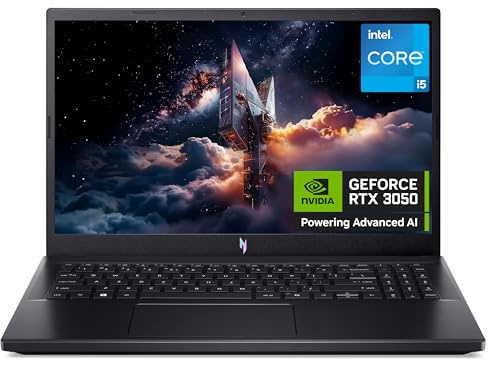 acer Nitro V15 ANV15-52 Gaming Laptop - Intel Core i5-13420H, 16GB, 512GB SSD, NVIDIA GeForce RTX 3050, 15.6" Full HD 165Hz, Windows 11, Black