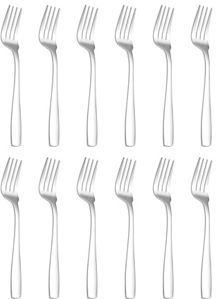 Otto Koning - Hannover - Table Forks - 12 Piece Set Made of Stainless Steel, Shiny Polished Finish, Ideal for Everyday use.