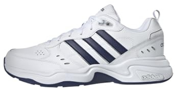 adidas Men's Strutter Shoes, Cloud White/Dark Blue/Matte Silver, 8 UK