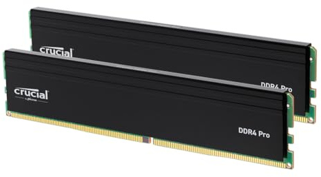 Crucial Pro DDR4 RAM 32GB Kit (2x16GB) 3200MHz, Intel XMP 2.0, Computer Memory (PC) - CP2K16G4DFRA32A