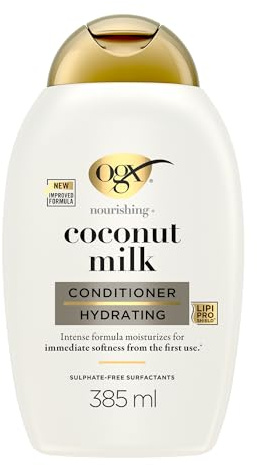 OGX Nourishing with Coconut Milk Hydrating Conditioner, Intensely Moisturizes for Immediate Softness from the First Use, Sulfate Free, 385ml