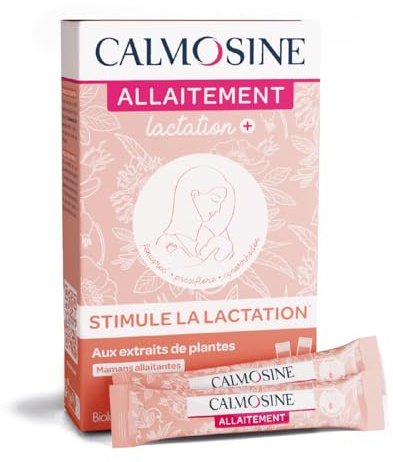 Calmosine Allaitement 14 Sticks 10ml - Fenugrec, Passiflore, Magnésium, Biotine - Favorise Lactation et Bien-être Maman