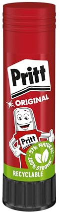 Pritt Colla stick, colla sicura e adatta ai bambini per arti e mestieri, colla forte per scuola e ufficio, 1x 43 g Pritt stick