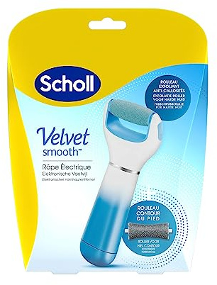 Scholl - Velvet Smooth Express Pedi - Rape électrique Bleue aux cristaux de diamants anti-callosités pour les pieds