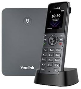 Yealink W73P Cordless DECT IP Phone System Bundle Package, HD Voice, Modern Design, 1.8 Inch TFT Colour Display, HAC Compliant (Includes 1 x W73H Handset & 1 x W70B Base Station) – Space Grey