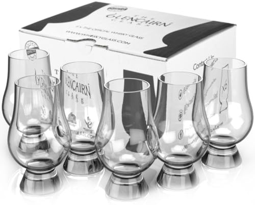 Glencairn Whisky Glasses – Set of 6 – The Official Tasting Glass for Scotch, Bourbon, Single Malt – Trade Pack – Premium Lead-Free Crystal – 200ml Capacity