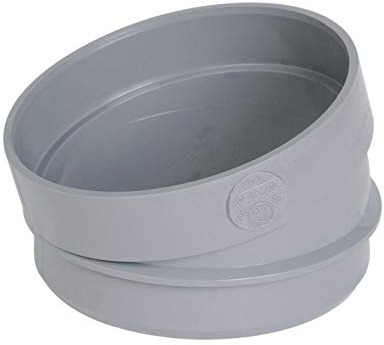 Nicoll Coude PVC Évacuation Mâle/Femelle 15° Diamètre 100mm Gris ST1