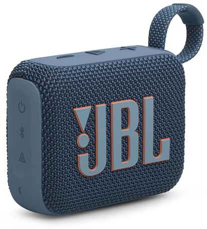 JBL GO 4 Ultra-Portable Bluetooth Speaker with Big JBL Pro Sound and Punchy Bass, PlaytimeBoost, Waterproof Design and 7-Hour Playtime, Blue