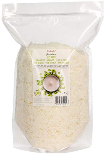Cire de soja Premium chez Materialix - diverses tailles - cire de soja naturelle écologique pour la confection de bougies (3kg)