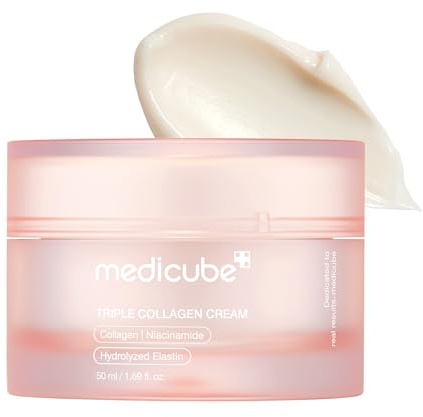 Medicube triple collagene et acide hyaluronique, à l'élastine premium et au beurre de karité – anti ride et crème hydratante visage – skincare coreen, 50 ml