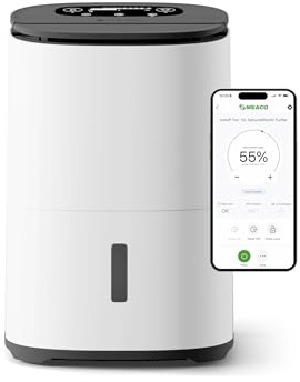 Meaco MeacoDry Arete® Two 10L Dehumidifier & HEPA H13 Air Purifier, Wi-Fi App, Smart Humidity, Laundry Mode, Low Energy, Low Noise, Charcoal