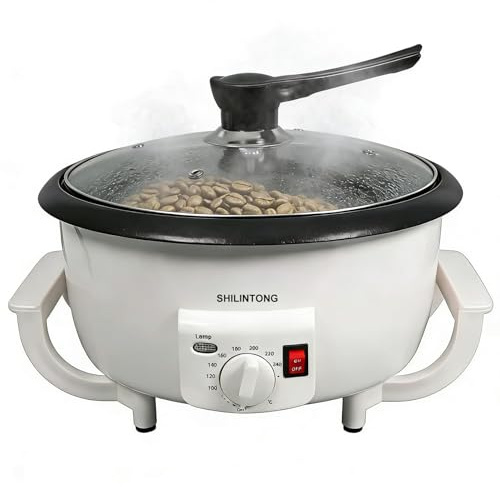 Machine à Torréfier les Grains de Café SHILINTONG, Torréfacteur Électrique pour Café, Noix, Cacahuètes, 750g, 220V 1200W, Revêtement Antiadhésif, Usage Domestique