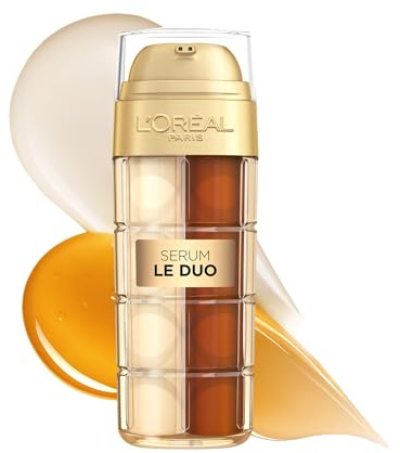 L’Oréal Paris Face Serum, Age Defying Serum Le Duo, Collagen Peptide Booster and Vitamins B3 & C*, Instant Firmness & Radiance, Clinically Proven Reverse Appearance of Upto 5 Years of Wrinkles*, 30ml