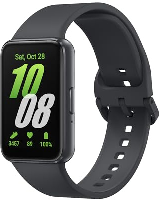Samsung Galaxy Fit3, Smart Watch, Fitness Tracker, Health Monitoring, Black, 3 Year Extended Warranty (UK Version)