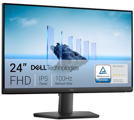 Dell 24 Monitor - SE2425HM, Full HD (1920x1080), 100Hz, IPS, 5ms, VESA (100x100mm), HDMI, VGA, 3 Year Warranty, Black