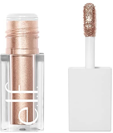 e.l.f. Liquid Metallic Eyeshadow, High-impact Eyeshadow With A Metallic Finish, Long-Lasting Gel-Based Formula, Quick Drying, Moon