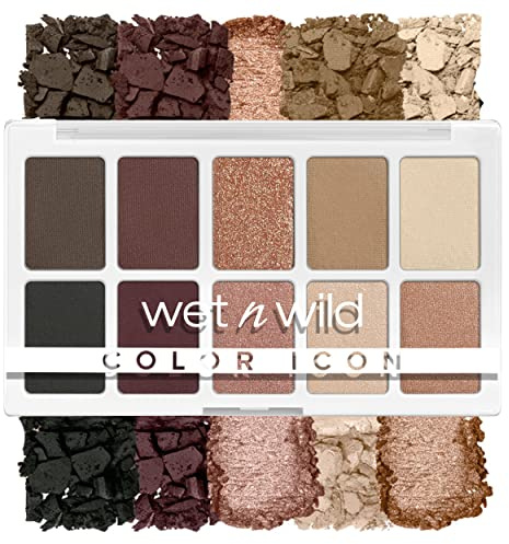 Wet n Wild, Color Icon 10-Pan Palette, Eyeshadow Palette, 10 Richly Pigmented Colors for Everyday Makeup, Long-Lasting and Easy to Blend Formula, Nude Awakening