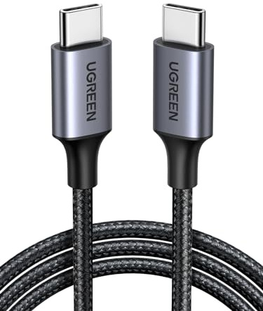 UGREEN Câble USB C vers USB C PD Charge Rapide 60W Nylon Tressé Compatible avec iPhone 17 Pro Max Air 16 Galaxy S26 S25 Plus Ultra S23 A05S A35 A55 Redmi iPad Pro Air MacBook (1M)