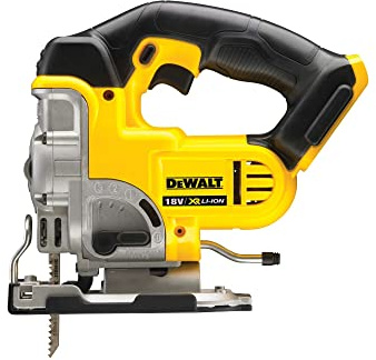 DEWALT DCS331N-XJ Sierra de Calar XR 18V, Velocidad Variable 0-3000 cpm, Corte Madera 135mm, Metal 10mm, Acción Pendular, Cambio Rápido Hoja, Base Ajustable, Cuerpo Solo