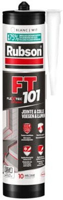 Rubson – Mastic FT 101 Blanc (cartouche de 280 ml) – Mastic polymère pour joints, fissures et collages – Étanche et multi-matériaux pour intérieur & extérieur