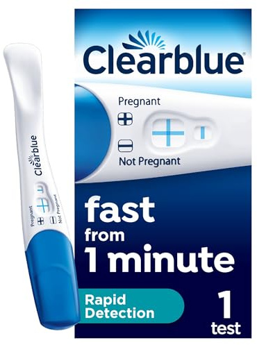 Clearblue Pregnancy Test, Rapid Detection, Result As Fast As 1 Minute, 1 Test, Easy at Home Testing