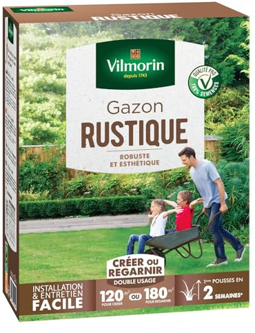 Vilmorin 4460415 Gazon Rustique, Vert, 3 kg