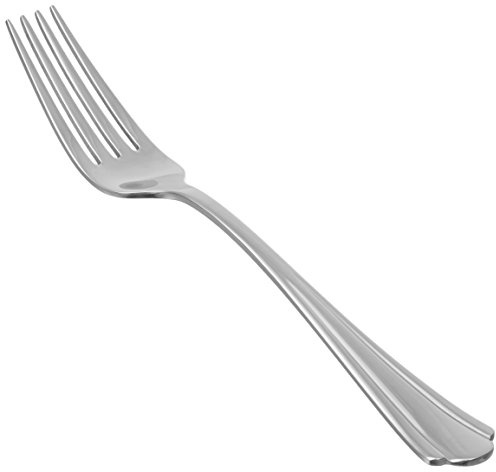 Amazon Basics Stainless Steel Dinner Forks with Scalloped Edge, Dishwasher Safe, Pack of 12, Silver