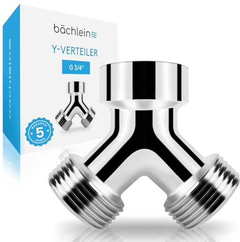 Bächlein Distributeur en Y en Laiton pour Une Utilisation en Intérieur & en Extérieur - Distributeur en Y à 2 Voies pour Un Raccordement d'eau G 3/4 "