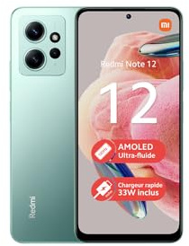 Xiaomi Redmi Note 12 4G 128 Go Vert - Smartphone Débloqué avec Écran AMOLED 6.67" 120Hz, Processeur Snapdragon 685, Triple Caméra 50MP
