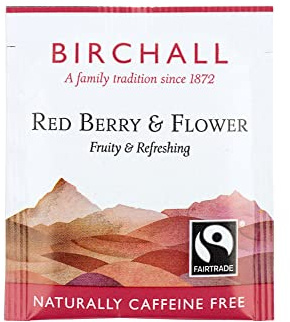 Birchall Fairtrade Red Berry & Flower Tea - 250 Envelopes - Bold, Soothing, Fruity Flavor