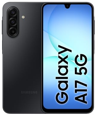 Samsung Galaxy A17 5G, AI Smartphone, Slim 7.5mm Frame, Large Screen, 50MP Camera, 128GB Storage, 4GB Memory, 5000 mAh Battery, Black, 3 Year Extended Warranty (UK Version)