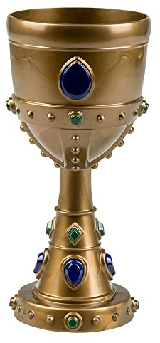 Boland Gold Chalice Goblet – Medieval King Cup Fancy Dress Accessory with Jewels – Plastic Royal Drinking Cup for Knight, Arthurian, Viking, Halloween & Party Costumes – 18 cm