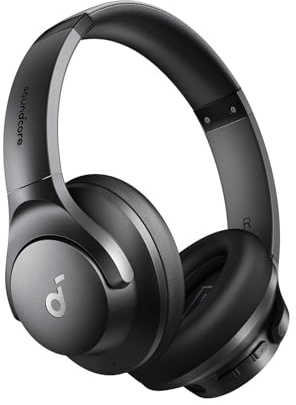 Soundcore Q20i Casque Bluetooth sans Fil,Casque réduction de Bruit by Anker, Casque Over Ear, jusqu'à 40H d'autonomie en Mode ANC, Hi-Res Audio, Basses Profondes,Personnalisation Via App Noir