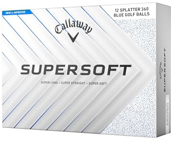 Callaway Golf Supersoft Golf Ball 2025, Blue Splatter