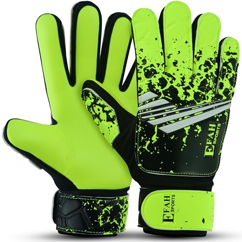 EFAH SPORTS Football Goalkeeper Gloves For Boys kids Children Youth Soccer Goalie Glove with Super Grip Palms