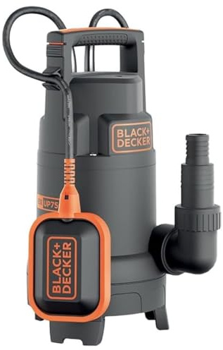 Pompa Sommersa Multifunzionale Black+Decker BXUP750PTE per Acque Chiare e Scure (750W, 13000 l/h, 8m Prevalenza)