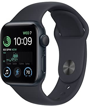 Apple Watch SE (2nd generation) GPS 40mm Midnight Aluminium Case Smartwatch with Midnight Sport Band