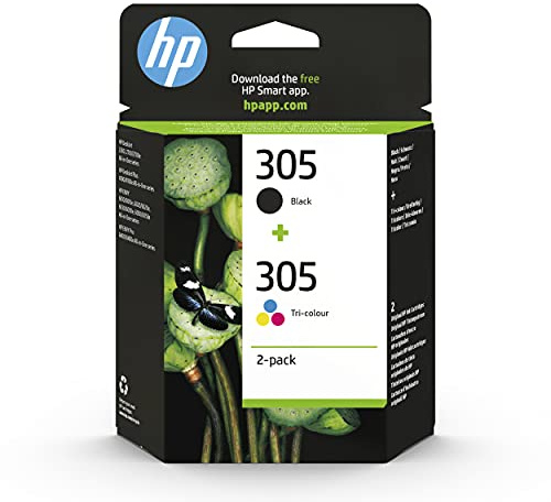 HP 305 Black/Tri-Colour Original Ink (6ZD17AE) – Works with: HP DeskJet 2700, 2700e, 2800, 4100, 4100e, 4200e Series, ENVY 6000, 6000e series, ENVY Pro 6400, 6400e series
