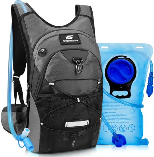 Expansea Mochila de hidratación con 3L Bolsa de Agua, Mochila Impermeable para Exteriores, Adecuado para Deportes al Aire Libre, Correr, Ciclismo, Senderismo, Escalada, esquí