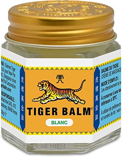Tiger Balm Baume du Tigre Blanc 30g - Soulagement Musculaire et Voies Respiratoires