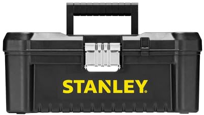 Stanley Stst1-75515 Boîte À Outils Avec Plateau Porte-Outils Amovible - 2 Organiseurs Sur Le Couvercle - Charnières Plastiques - Attaches Métalliques - Cadenassable (Non-Fourni) Multicolore