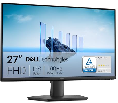 Dell 27 Monitor - SE2725HM, Full HD (1920x1080), 100Hz, IPS, 5ms, VESA (100x100mm), HDMI, VGA, 3 Year Warranty, Black
