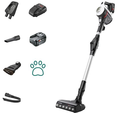 Bosch BCS712GB Unlimited 7 Dual Battery Cordless Vacuum Cleaner - White & Black