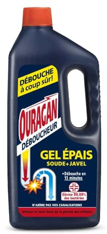Ouragan Déboucheur Gel Epais 15 minutes 1 L
