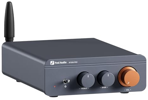 Fosi Audio BT20A Pro 300W x2 TPA3255 Bluetooth 5.0 Home Audio Stereo 2 Channel Amplifier Receiver Mini Hi-Fi Class D Upgraded Integrated Amp for Speakers with Bass Treble Control