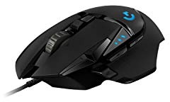 Logitech G502 HERO High Performance Wired Gaming Mouse, HERO 25K Sensor, 25,600 DPI, RGB, Adjustable Weights, 11 Programmable Buttons, On-Board Memory, PC/Mac - Black