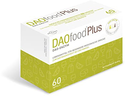 DR Healthcare - DAOfood Plus - DAO Enzyme - Quercetin and Vitamin C - Contributes to the Balance of Dietary Histamine - 60 Capsules with Gastro-Resistant DAO Mini-Tablets